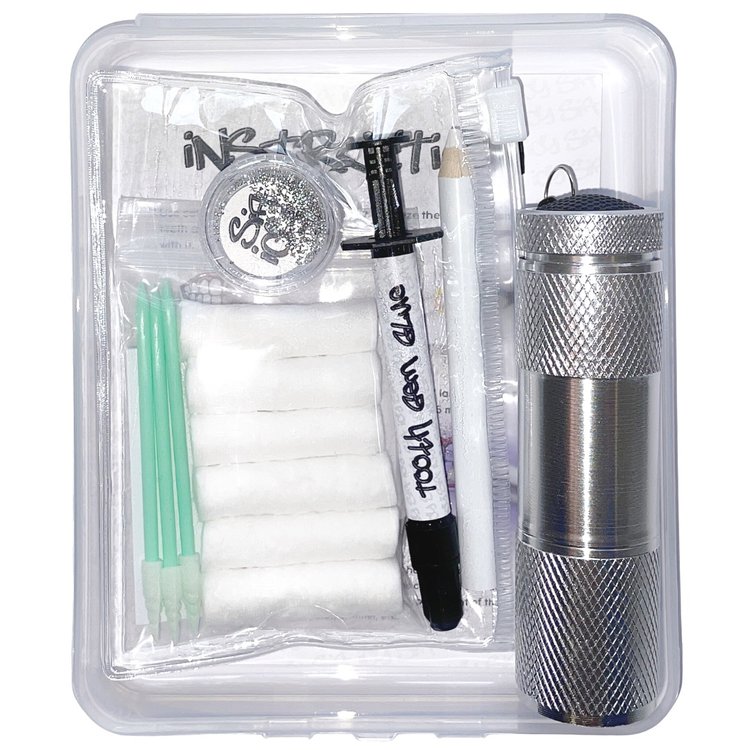 tooth gems, teeth crystals, dental adhesive, tooth gem glue, diy tooth crystal, tooth sparkle, skyce tooth gems, tooth gem kit, teeth sparkle, tooth diamond, DIY tooth gem kit, skyce No alt text